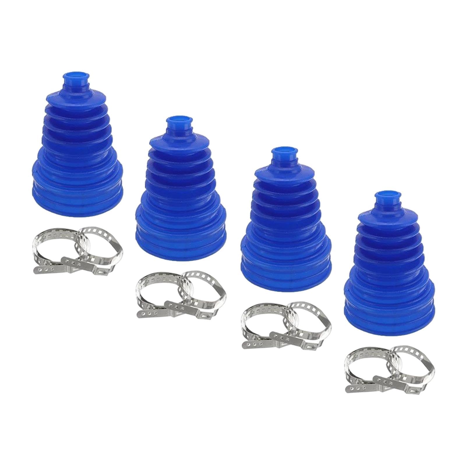 Kit giunti Set di 4 soffietti per giunti omocinetici con 4 morsetti, facile installazione, gomma resistente all'usura, parti di ricambio universali