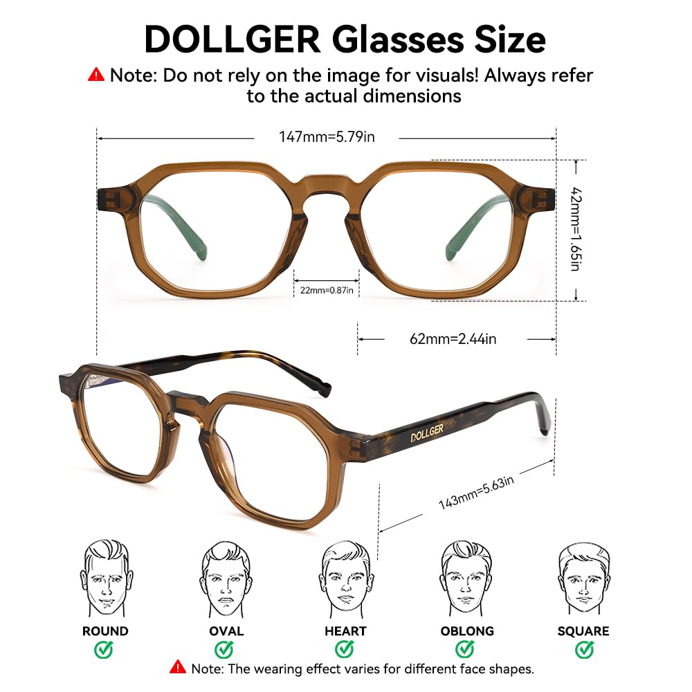 Dollger Blaulichtfilterbrille, Unisex-Design TAC-Blaulichtschutzbrille Leichte Computerbrille Lindert digitale Augenbelastung Geeignet für Büros, Homeoffice und Gamer