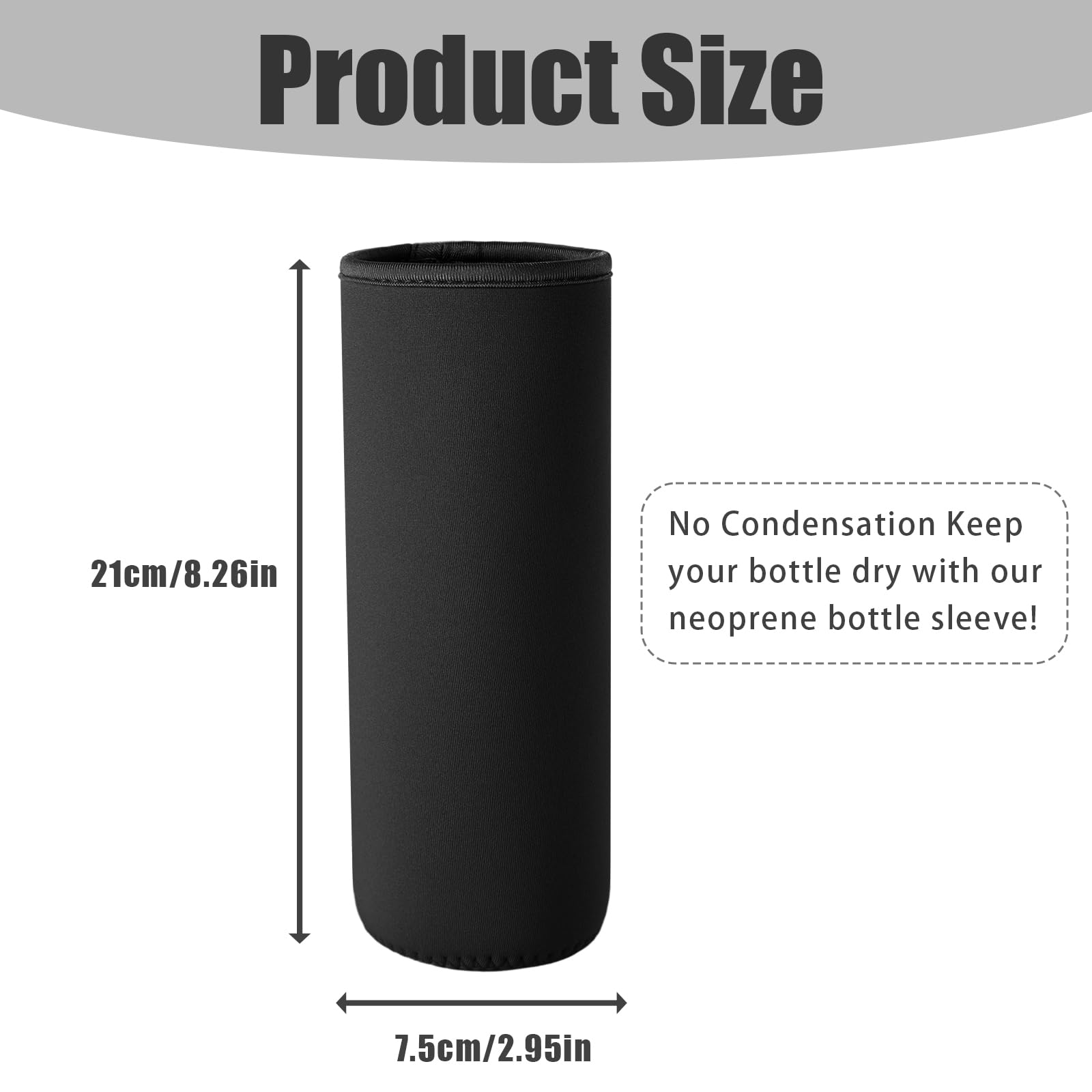 PEUTIER 2pcs Sleeve for Cirkul Water Bottle, 22oz Water Bottle Sleeve for Cirkul Plastic & Stainless Steel Bottle Neoprene Insulated Water Bottle Cover for Retaining Temperature - Image 2