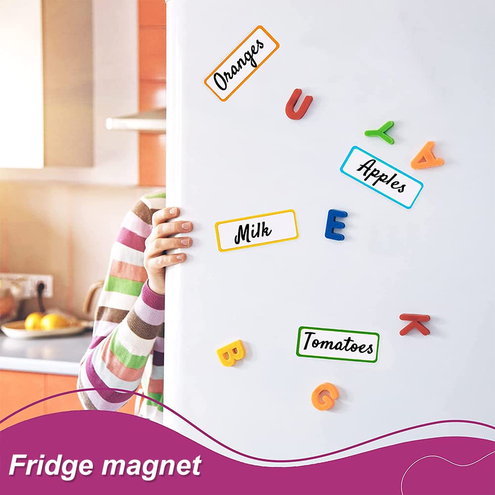 Paski do Pisania, Zmywalne Tabliczki Magnetyczne, Kolorowe, Uniwersalne Magnesy na Tablice Suchościeralne, 27 Sztuk, Losowy Kolor
