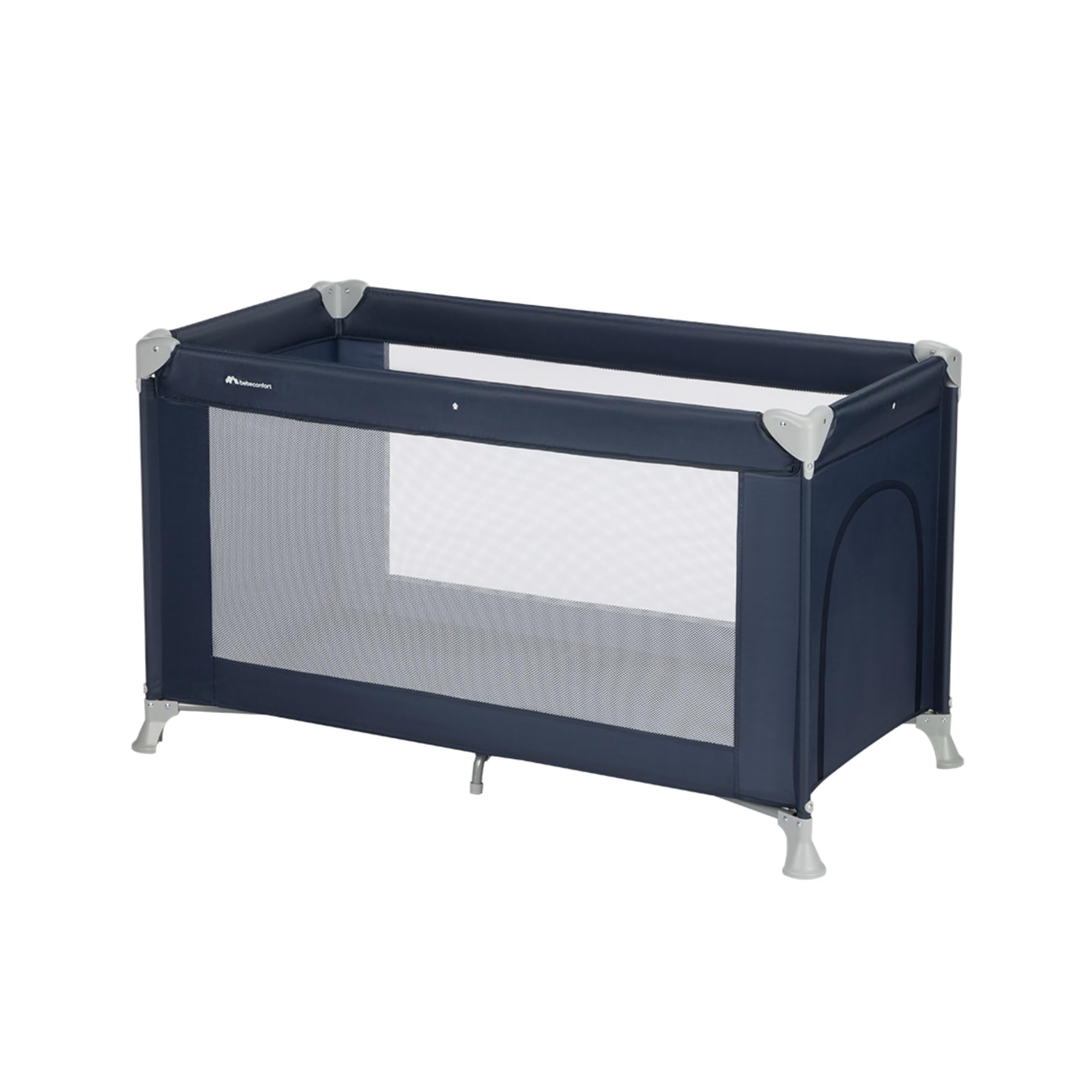 Bebeconfort Sweet Dreams Lettino da Campeggio per Bambini 0-3 anni (15 kg), Lettino Neonato da Viaggio Pieghevole Leggero, Materasso Imbottito, Finestra Laterale, Chiusura Compatta, Navy Blue