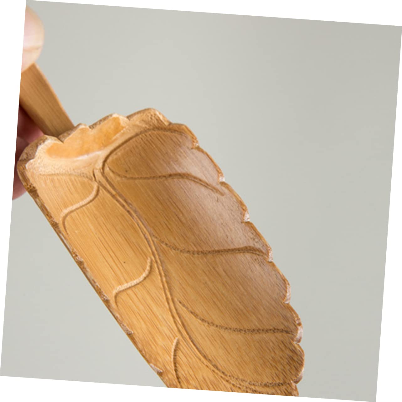 Cabilock Handmade Tea Spoon Retro Leaf Design Tea Shovel Accessory for Home Office