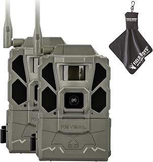 TACTACAM Reveal X Gen 3.0 Cellular Trail Camera - Multi Carrier, HD Photos & Videos, Pre-Installed Antenna, Built-in GPS, Best Battery Life, Low-Glow, Fast Trigger Speed + Cleaning Cloth | 2PK