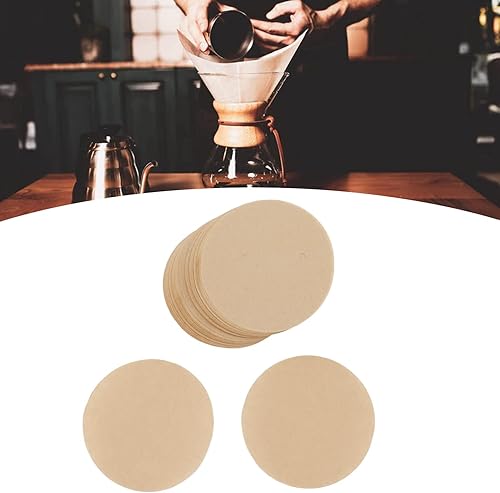 100 filtros de café sin blanquear, 2.5 filtros de café redondos de repuesto de 2.5 pulgadas, papel de filtro de papel para cafeteras de café expreso