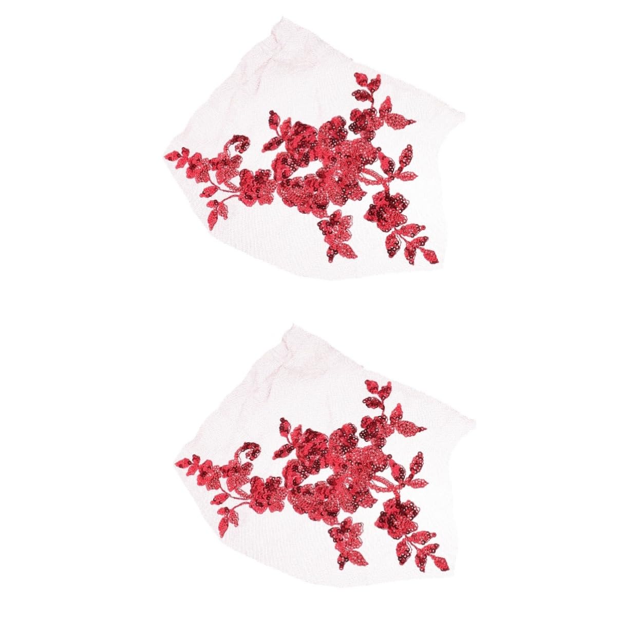 Aplicaciones para ropa, Parches bordados de tela flores, apliques florales encaje con parche hierro 2 piezas
