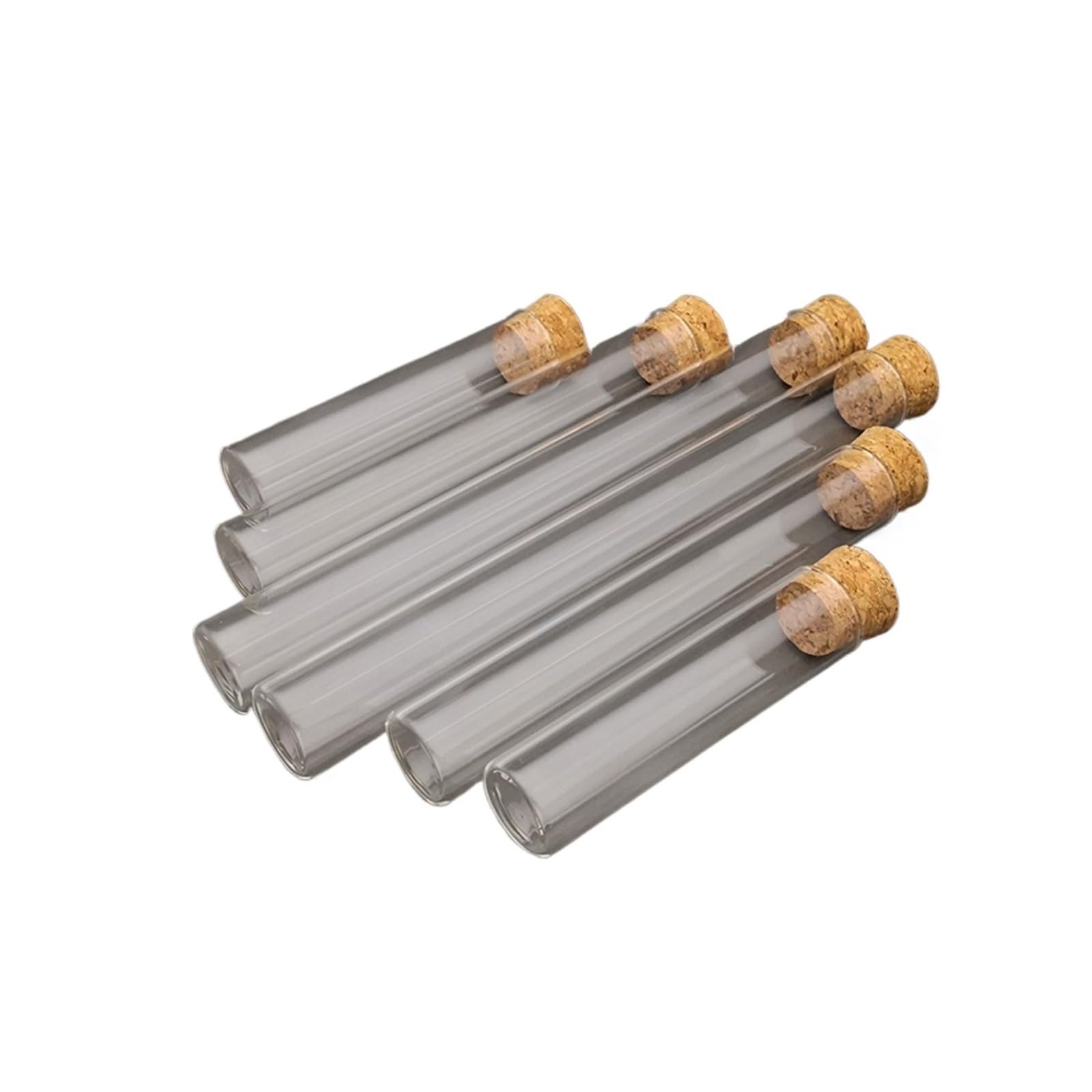 YYJzsw 5-10-20 sztuk 25x100mm / 25x150mm / 25x200mm jasne laboratorium płaskie dno pogrubienie szklana probówka z korkami(25x200mm 10pcs)