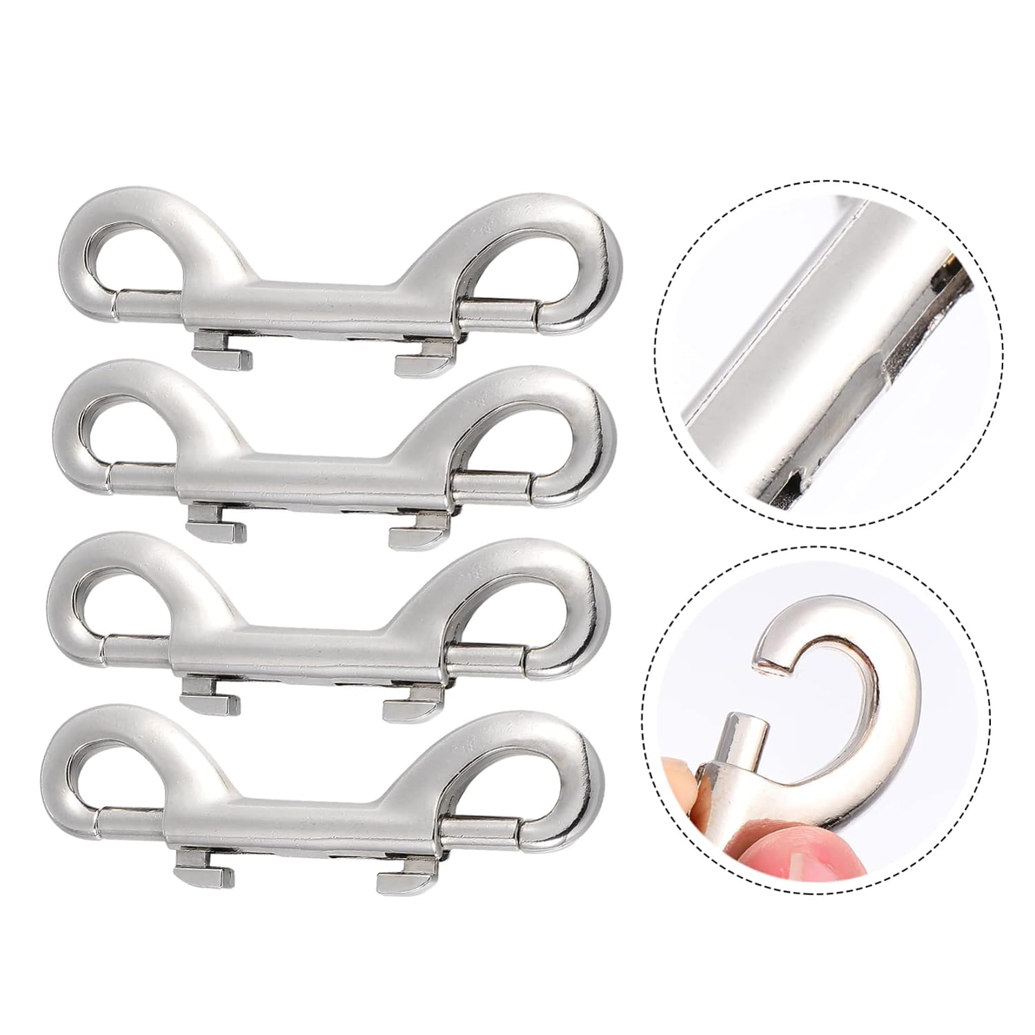 4pcs Double Ended Trigger Hook Long Snap Clip Heavy Duty Swing Hooks for Fishing Lures