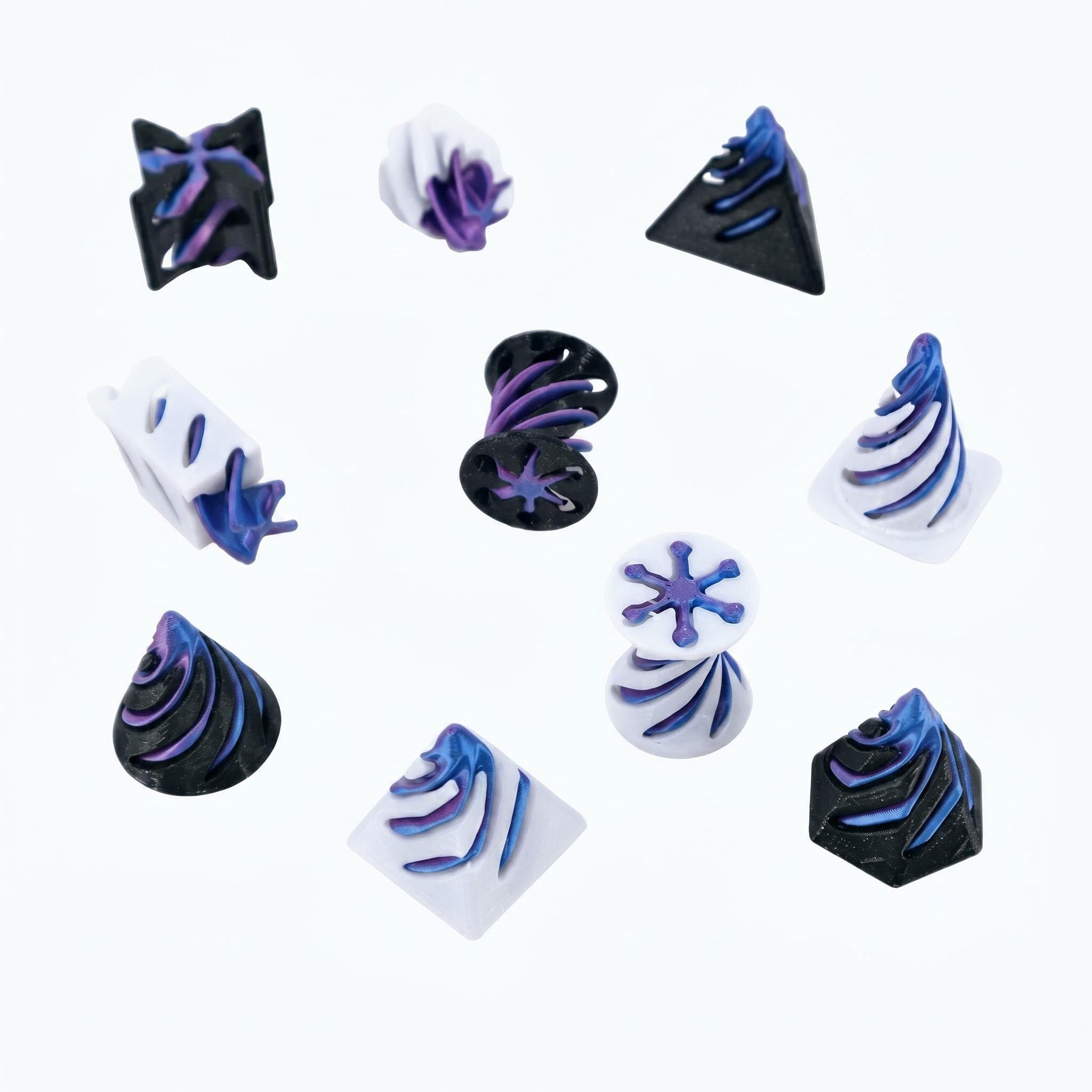 10 Pack 3D Printed Fidget Toys, Spiral Cone Sensory Toys for Stress Relief and Focus, 3D Printed Toys, Mini Desk Decoration for Adults