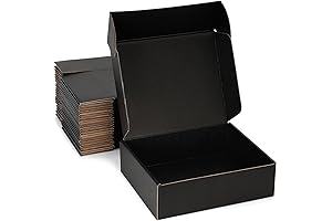 10x8x3 Black Corrugated Small Business Boxes