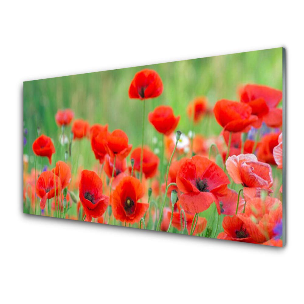 Tableau mural moderne en verre trempé Tulup luxe floral 100x50cm
