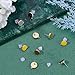 SUPERFINDINGS 24Pcs 6 Colors Alloy Enamel Stud Earrings Post with 0.6mm 925 Sterling Silver Pins and 50Pcs Plastic Ear Nuts Flat Round Earring Post with Loop for Jewelry Making,Hole:1mm