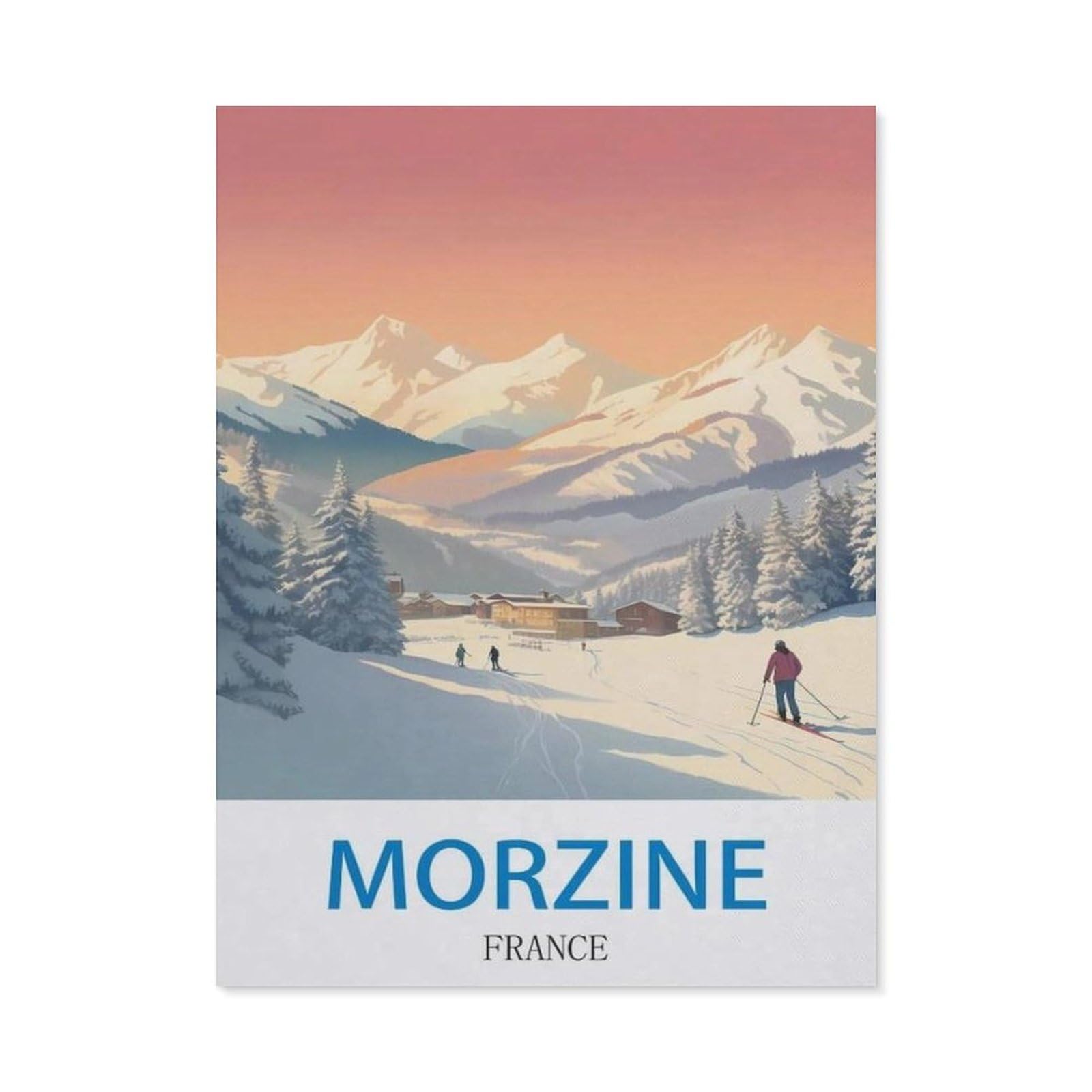 BEAYODKP Diamond Painting，Morzine France Ski（40x50cm）