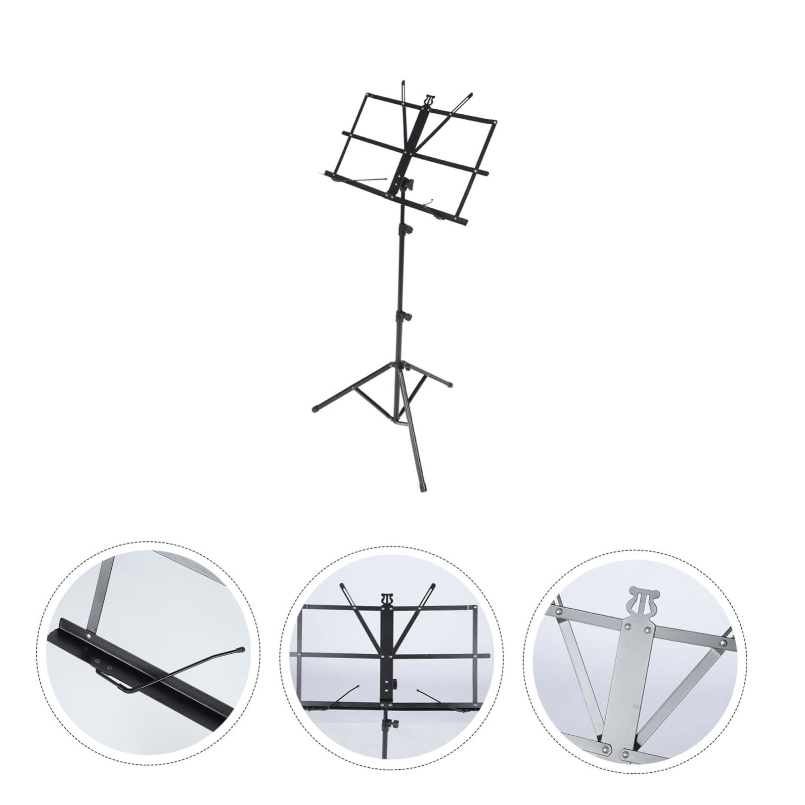 ERINGOGO Adjustable Sheet Music Stand Strong Reading Stand Folding Music Score Rack for Performance