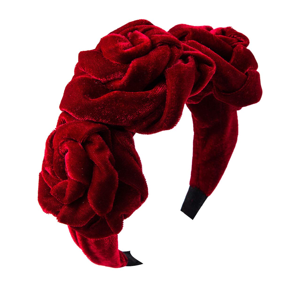 Amazon.com : Fashion Velvet Wide Headband Rose Flower  display picture 1