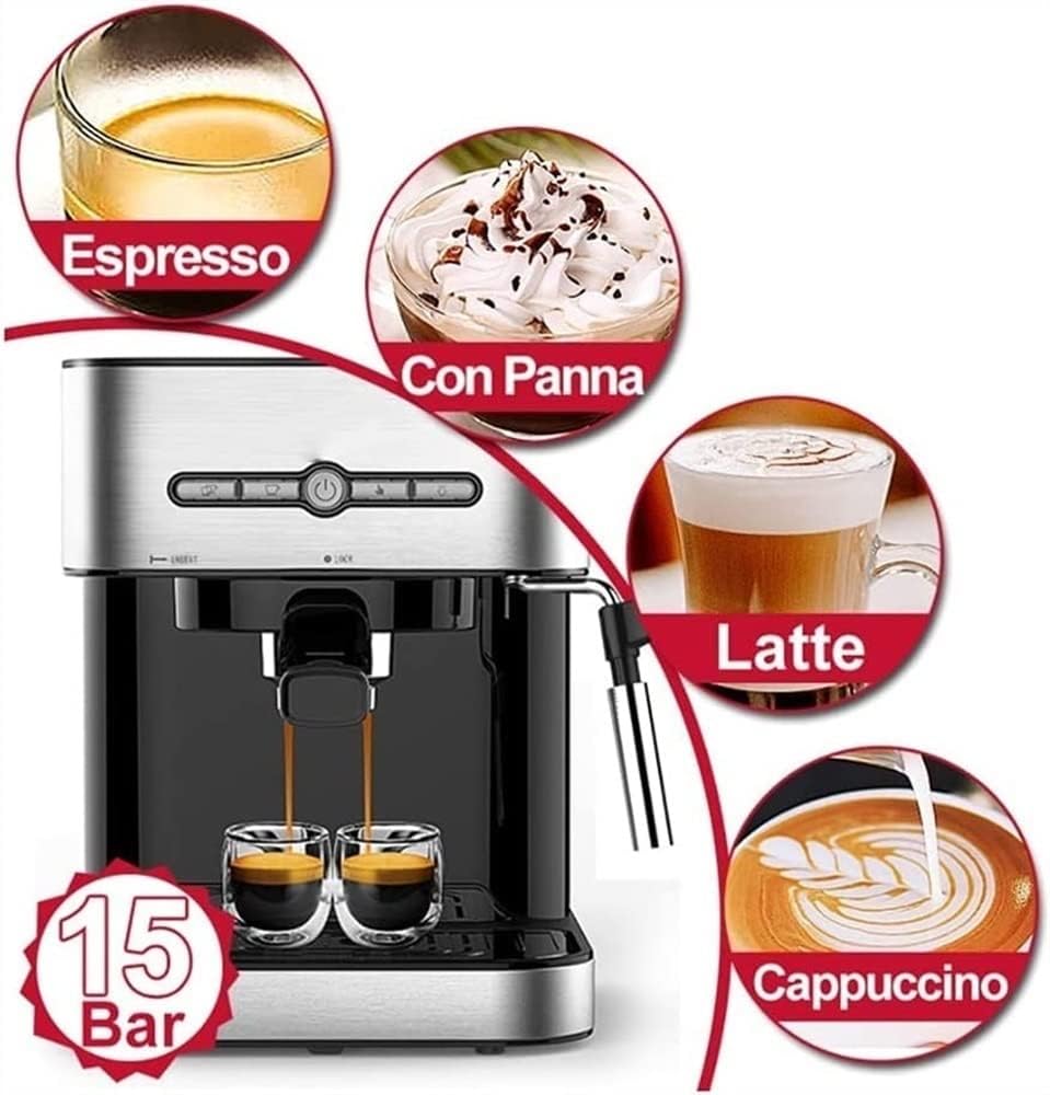 7LiuYueFei6 Espresso Machine, 15Bar Expresso Coffee Maker with Milk Frother Wand, Automatic Coffee Machines for Espresso, Cappuccino Latte and Macchiato, 950 W 4 61YLw7wEigL. AC SL1000