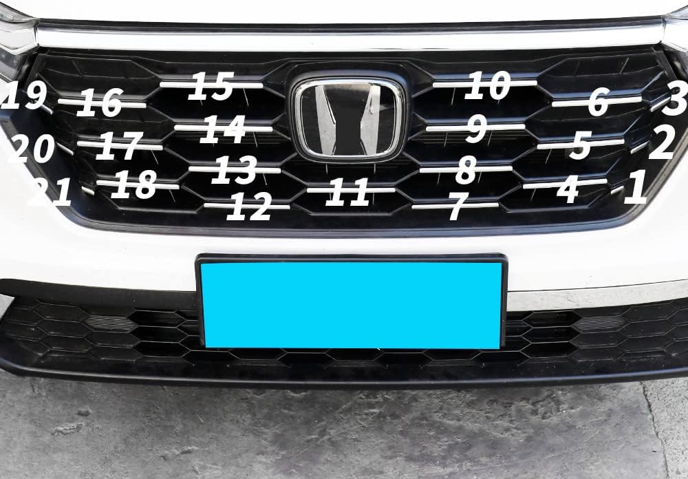 ZiWen New Stainless Steel Chrome Front Grille Trims for Honda CR-V CRV 2023 2024 2025 (Grille, 21)