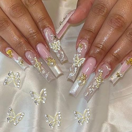 Miniatura 9 de 12 dijes de aleación de corazón para uñas, 3D, San Valentín, arte de uñas, para uñas acrílicas, gemas de corazón plateado con diamantes de