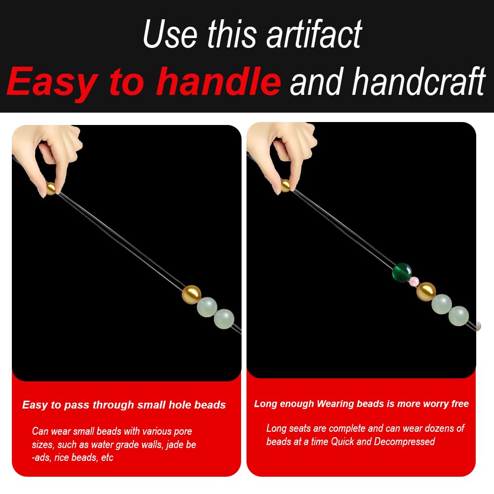 5 Aiguilles à Perles + Enfile-Aiguilles En Métal - Parfait Pour Bijoux DIY Et Créations Manuelles