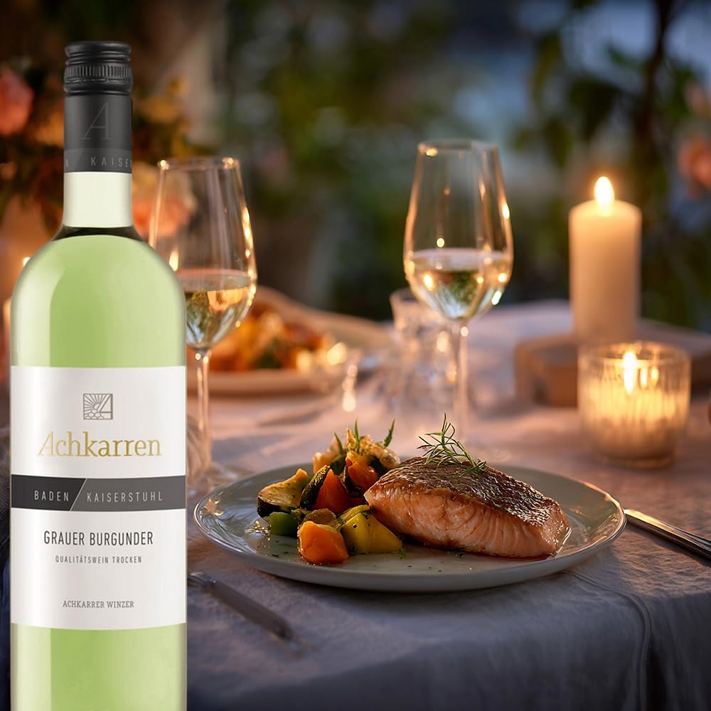 Achkarren Grauburgunder QbA, trocken, sortenreines Weinpaket + VINOX Winecards (6x0,75l)
