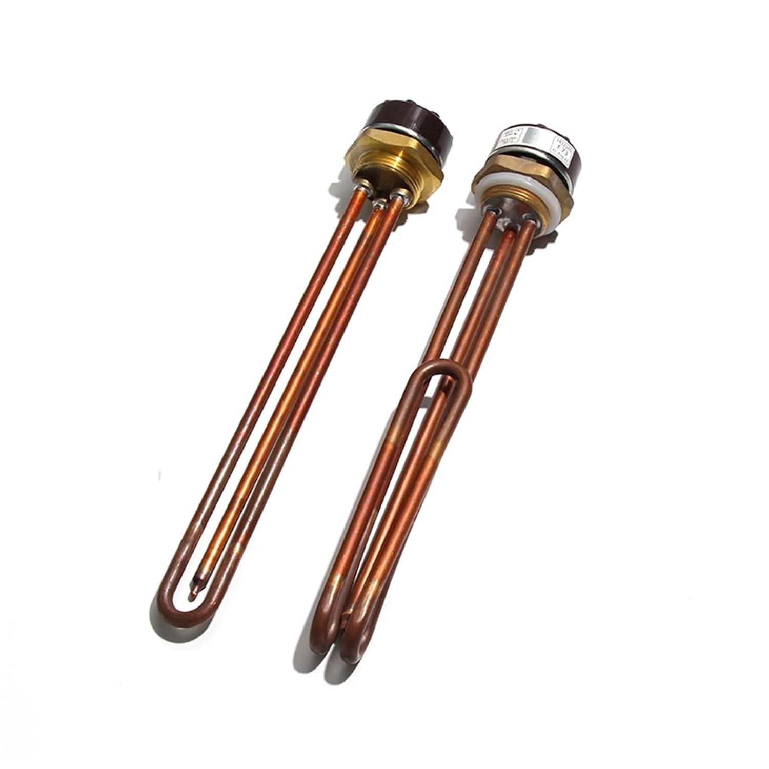 DN32 G5/4 Copper Thread Water Heating Element Thermostat Temperature Controller 42mm Flang Electric Heat Pipe 1Pcs(250V 4KW 285mmL)