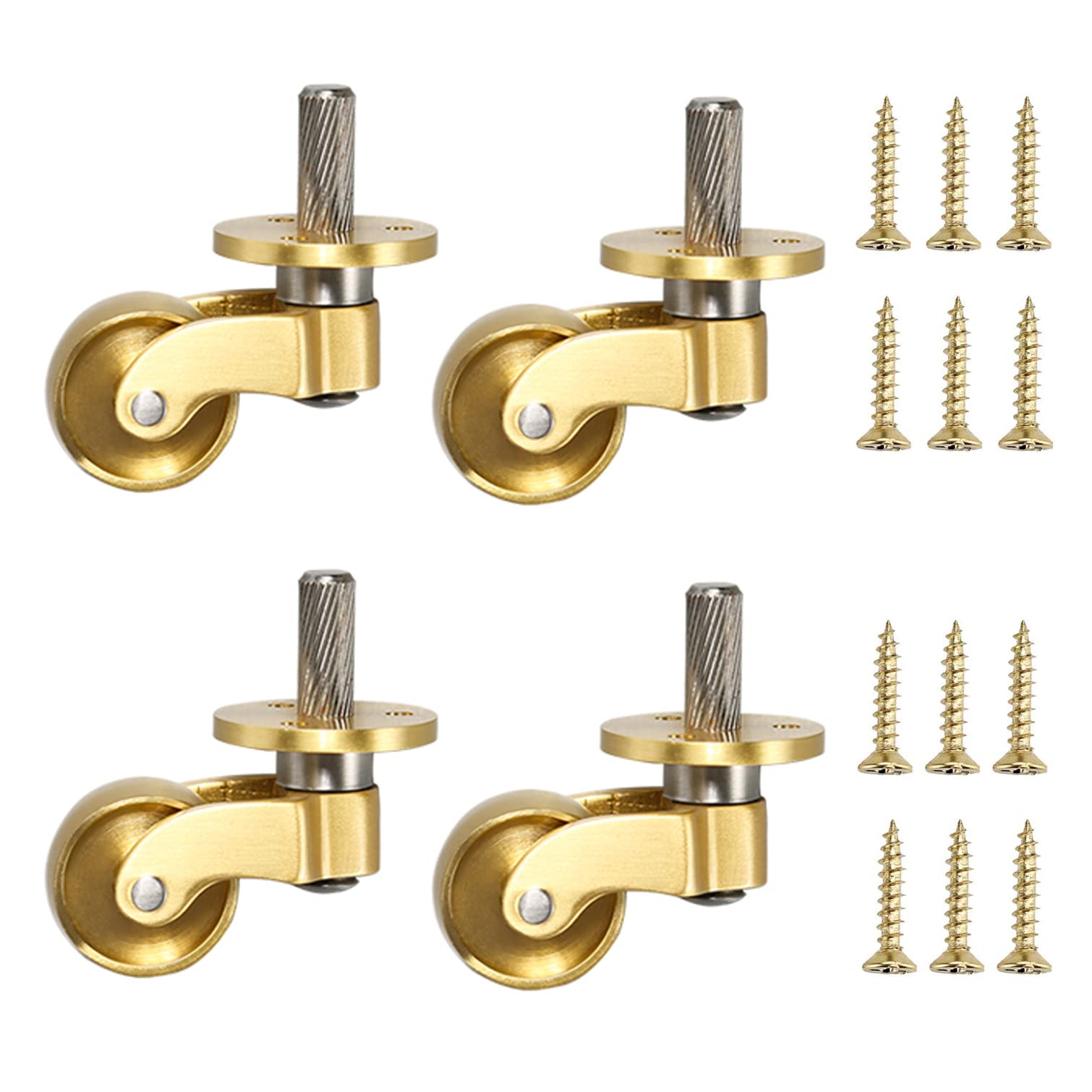 Lenkrollen， 360° drehbare Möbelrollen, for Möbel, Sessel, Tisch, Sofa, 4er-Set