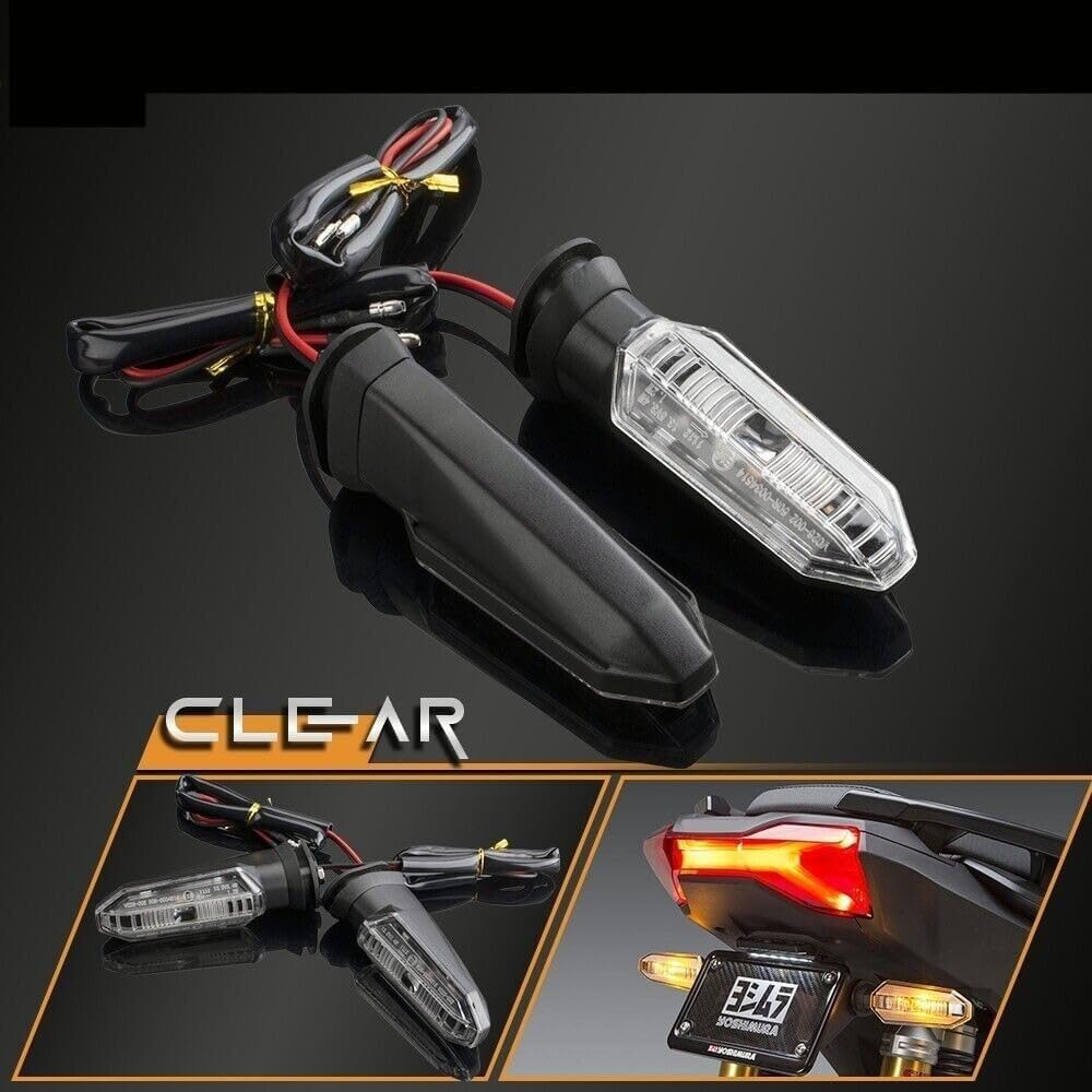 Kennzeichenträger-Set für CRF250L/CRF250L Rally (2013-2020)-Heckumbausatz inkl. LED-Rücklicht/Bremslicht,Blinker,Kennzeichenbeleuchtung & Heckkotflügel-Entferner, Heckaufräumfunktion (Transp.-Transp)