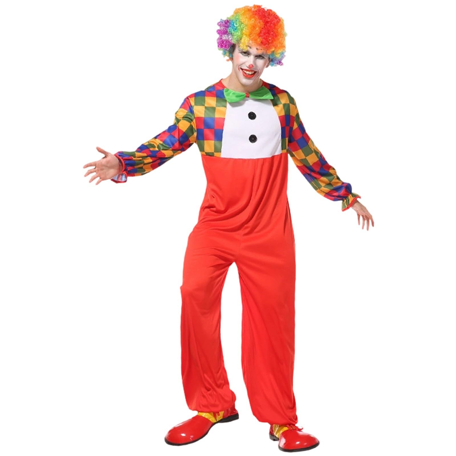 Adult Clown Circus Costume Party Fancy Dress Outfit Party Fashion - Clown Costume Unisex Adult Circus Children's Parties 2026 Carnival Theme Parties Adult Costume for Stage Performance Unisex