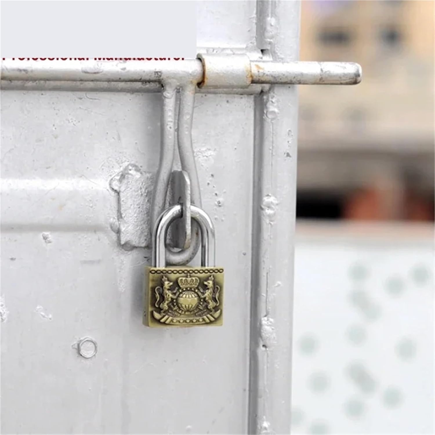 Antique Padlock Key Lock for Garden Gate Home Door Warehouse Car Jewelry Box Cabinet Drawer Locker MS539 1Pcs(50mm Key Different)