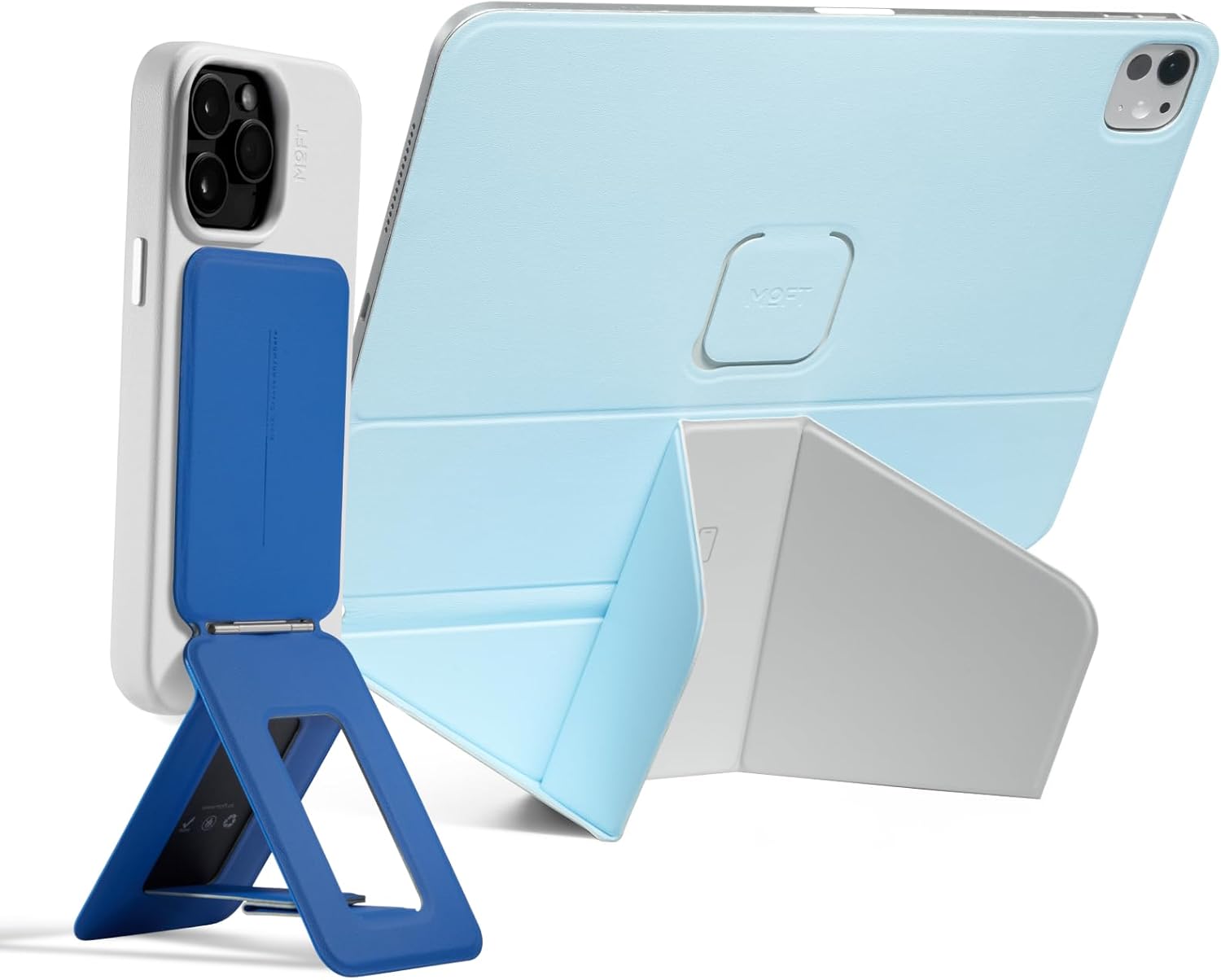 MOFT Phone Tripod Stand Sapphire & Dynamic Folio Case for iPad Pro 13 inch inch Soothing Mist x Misty Cove