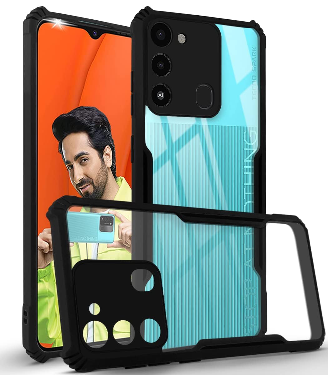 Jkobi Back Cover Case for Tecno Spark 8C (Shockproof with Polycarbonate Clear Panel | Professional Black) (B0CDLZ9X56) Amazon Price History, Amazon Price Tracker
