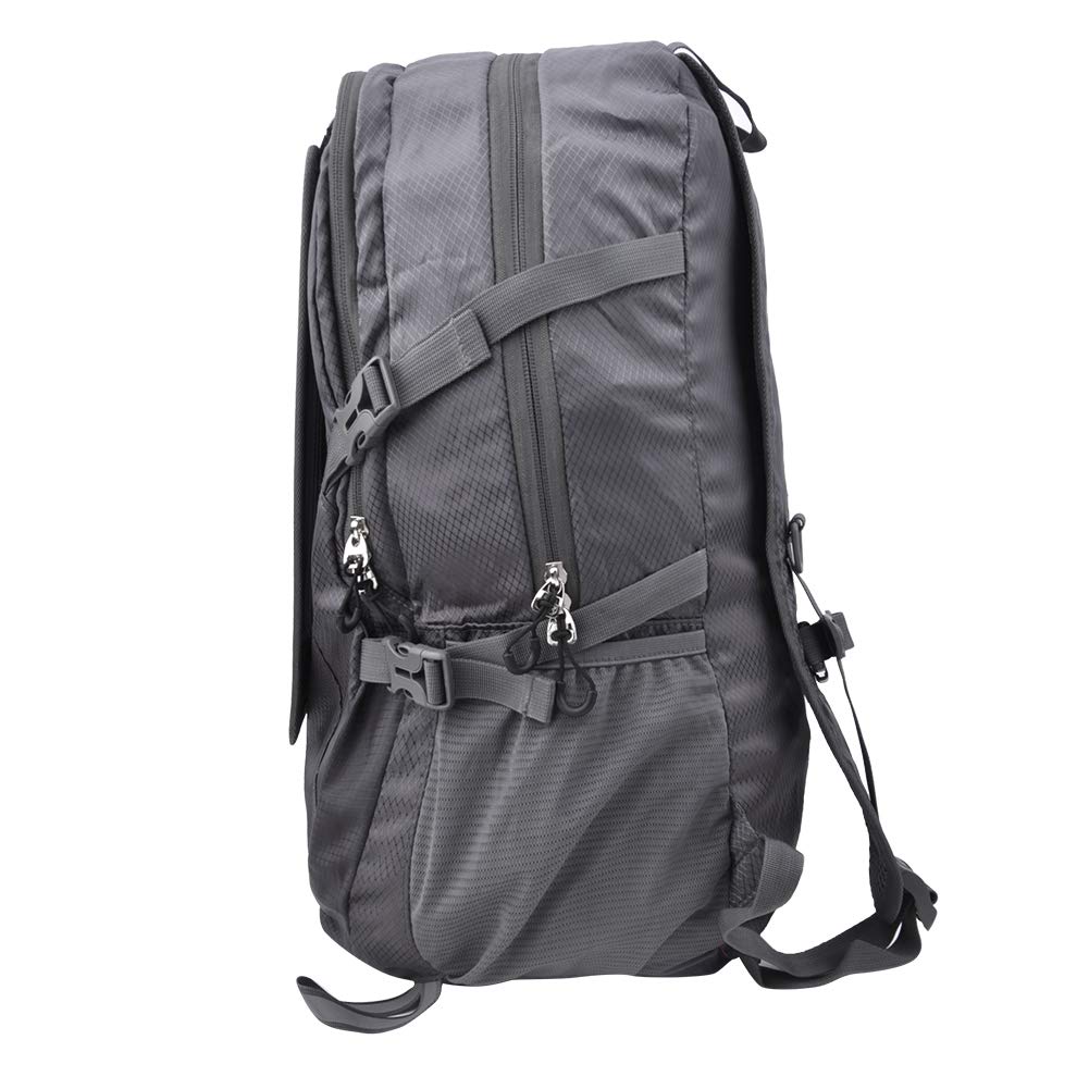 ECE - 816 Zaino da trekking pieghevole per esterno a energia solare, zaino da viaggio e campeggio impermeabile con pannello solare da 6,5 W per smartphone, zaino leggero per uomini