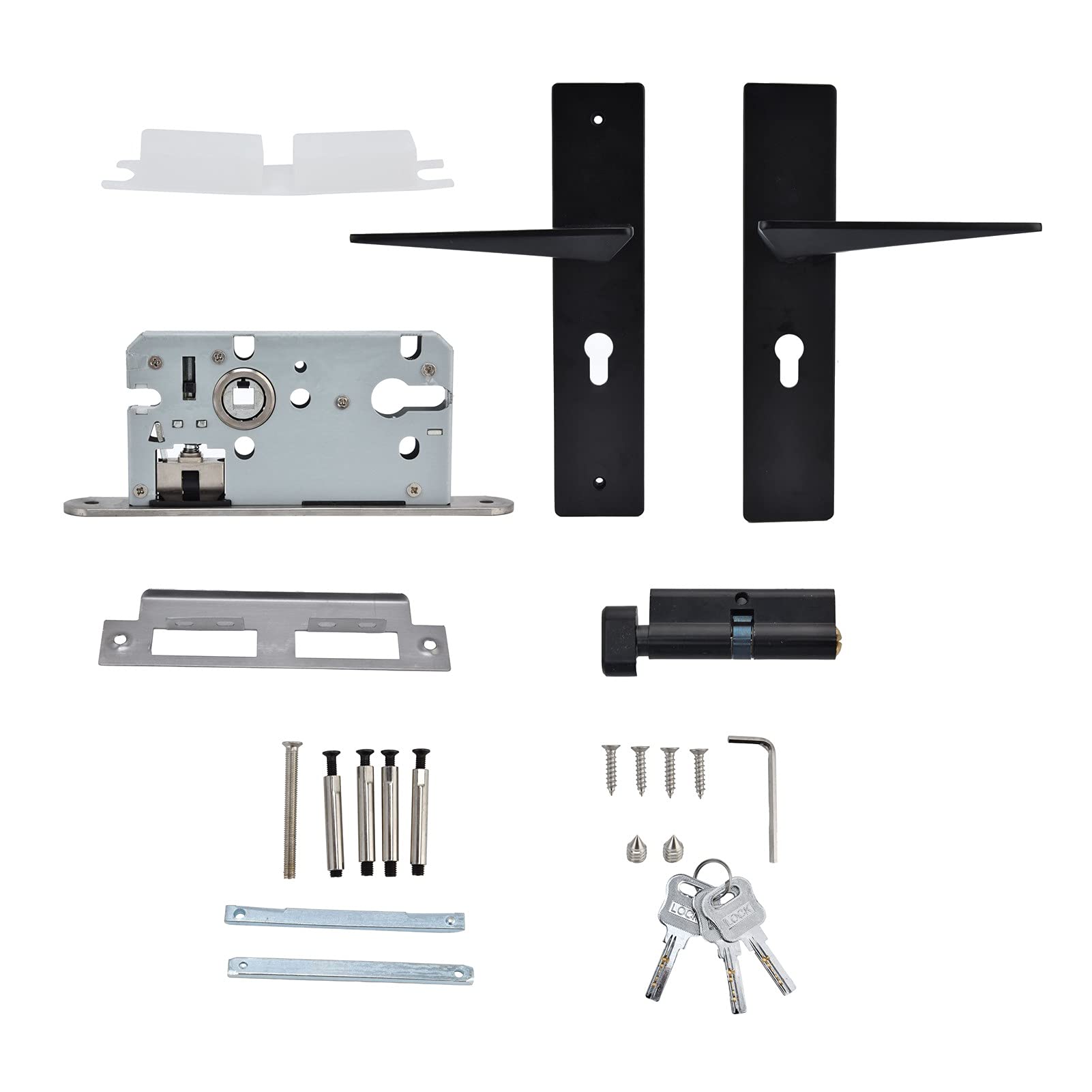 Hyuduo Zinc Alloy Door Handle Lock Set, 35-50mm
