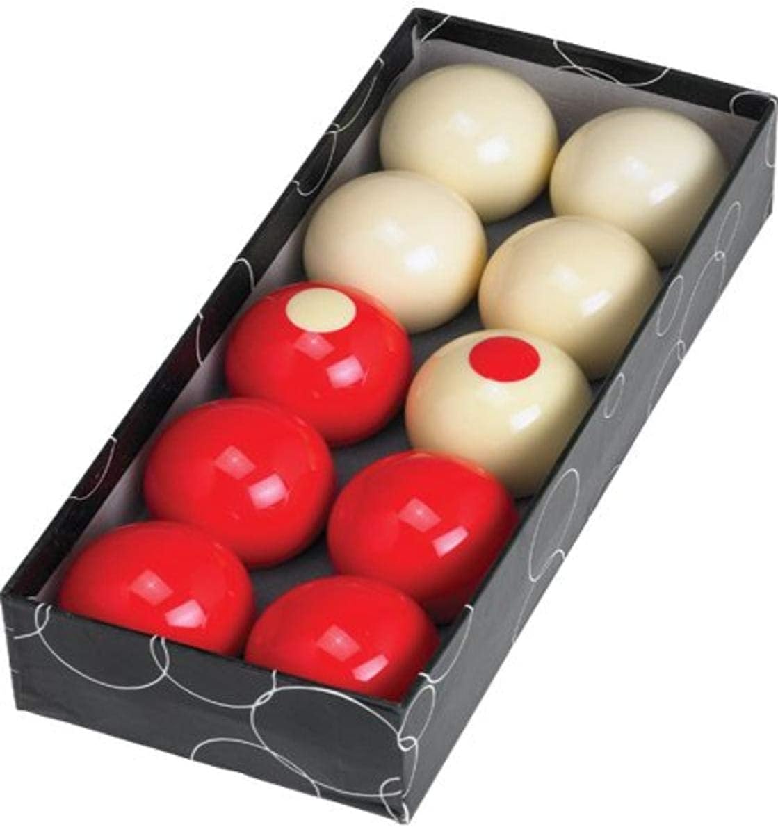 Champion 2-1/8" Regulation Size Bumper Pool Balls 10 Billiard Ball Set