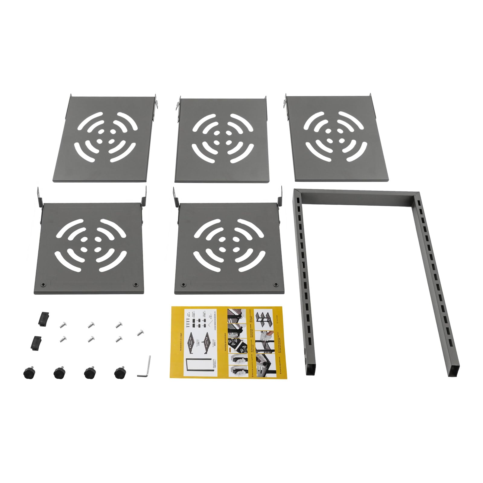 Organizzatore per pentole, armadietto da cucina, organizer per pentole e padelle, 5 ripiani, resistente pentole, padella, scaffale sotto lavandino, organizer e stoccaggio, capacità di peso