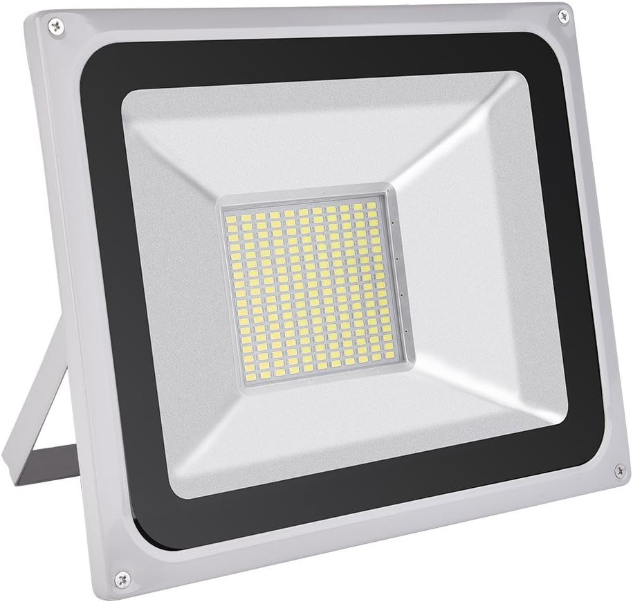 Viugreum 100W LED Flood Light, Waterproof IP65 Outdoor Work Lights, 110V 8000LM Daylight White(6000K), Super Bright Security Floodlights, Wall Lights for Garage, Garden, Yard