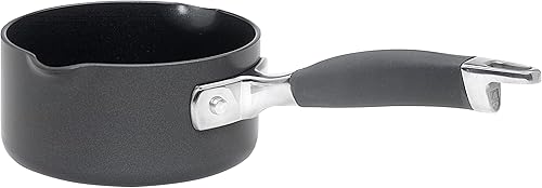 Anolon Advanced - Sartén antiadherente anodizado duro con boquillas de colar y vertir 1 cuarto de galón color gris