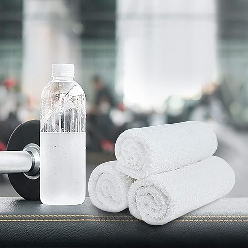 Miniatura 8 de GREEN LIFESTYLE Toallas de rizo a rayas doradas, trapos blancos, toallas de bar, 100% algodón absorbente y duradero, trapos de limpieza multiusos,