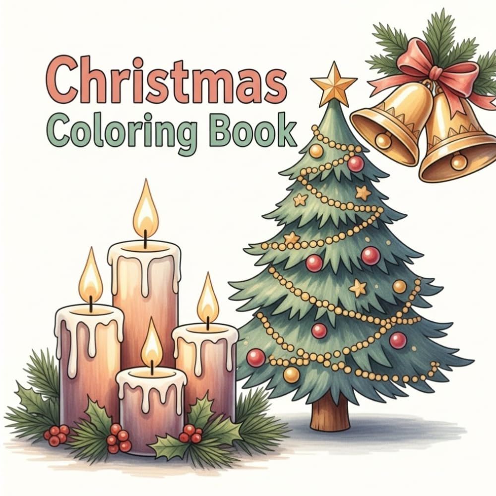 Christmas Coloring Book for Kids: Christmas Coloring Pages with Fun and Easy Designs of Santa, Reindeers, Elves and more