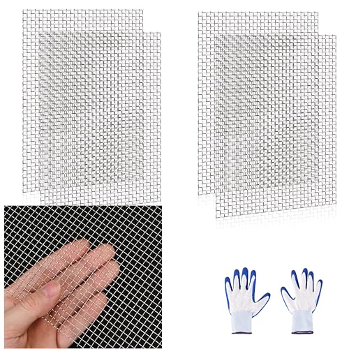 4 Pcs 13x9 Inch 5 Mesh 304 Stainless Steel Wire Mesh Sheet, Sheet Screen for DIY Crafts