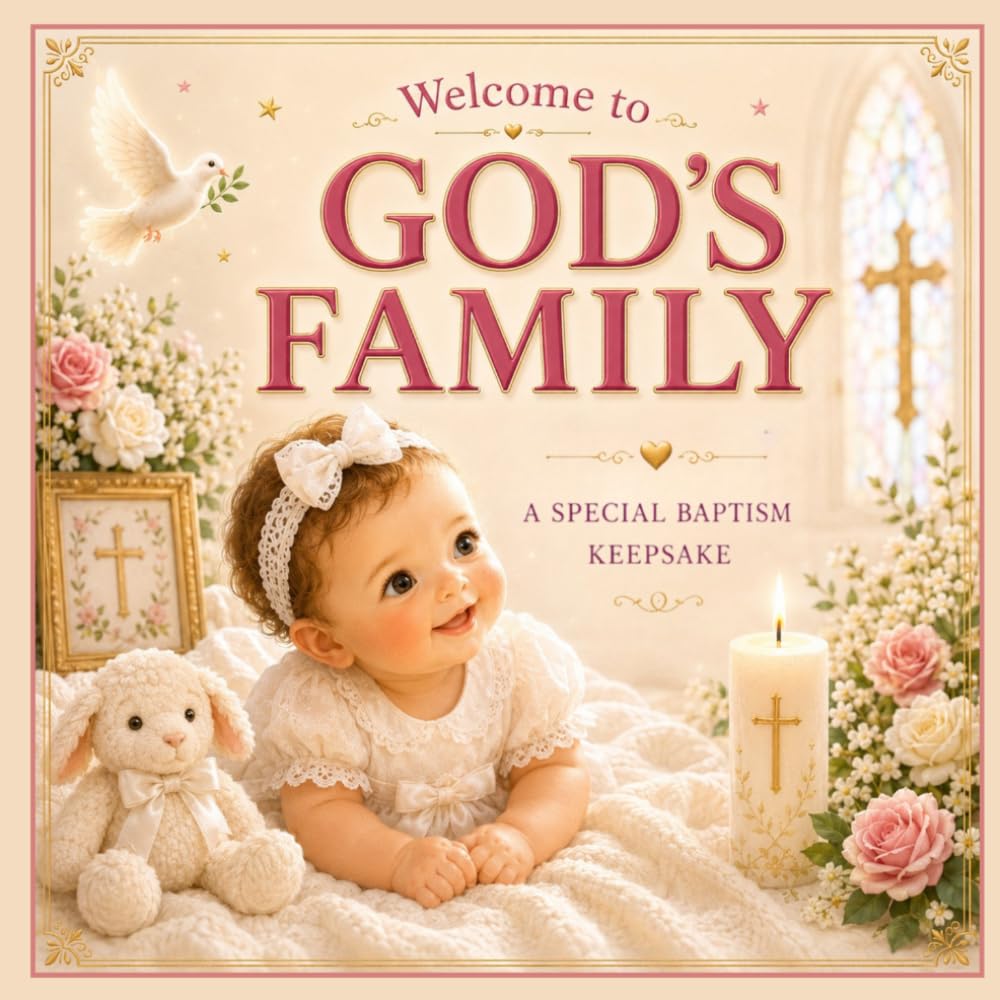 Welcome to God's Family: Baptism Keepsake Book for Baby Girls: Christian and Catholic | A Faith-Filled Gift for Baptisms, Christenings, and Dedications (FAITH-FILLED BOOKS BY SAMANTHA MANDARINO)