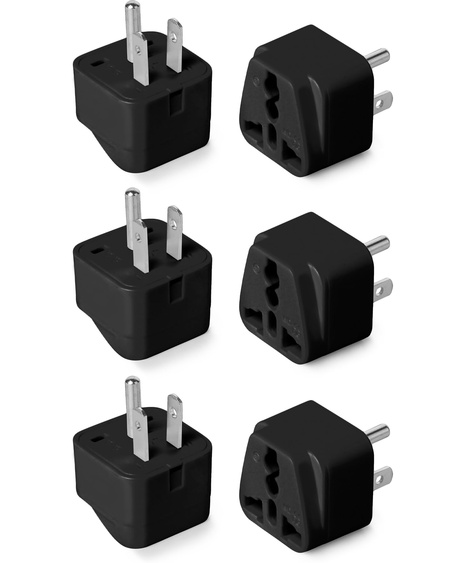bates choice Bates Travel Adapter 6 Pieces US to Europe Adapter EU Adapter Power Adapter Power Adapter Converter Black-picture-30