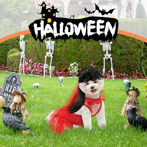 Disfraz de perro boda roja Halloween talla M miniatura 6