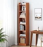 Lukzer 6 Layer Engineered Wood Bookshelf Multipurpose Home Decor Storage Rack Bookcase Showcase Organizer for Living Room, Kitchen, Bedroom(MR-005/Oak Brown /180 x 33 x 24cm) DIY (Do It Yourself)