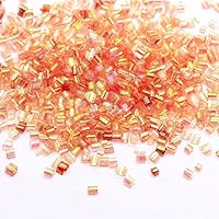 Vista 5 de Cuentas de bingsu transparentes iridiscentes de 1.76 oz de slime crujiente, cuentas de tubo de paja suaves y ligeras para ASMR, manualidades, dijes