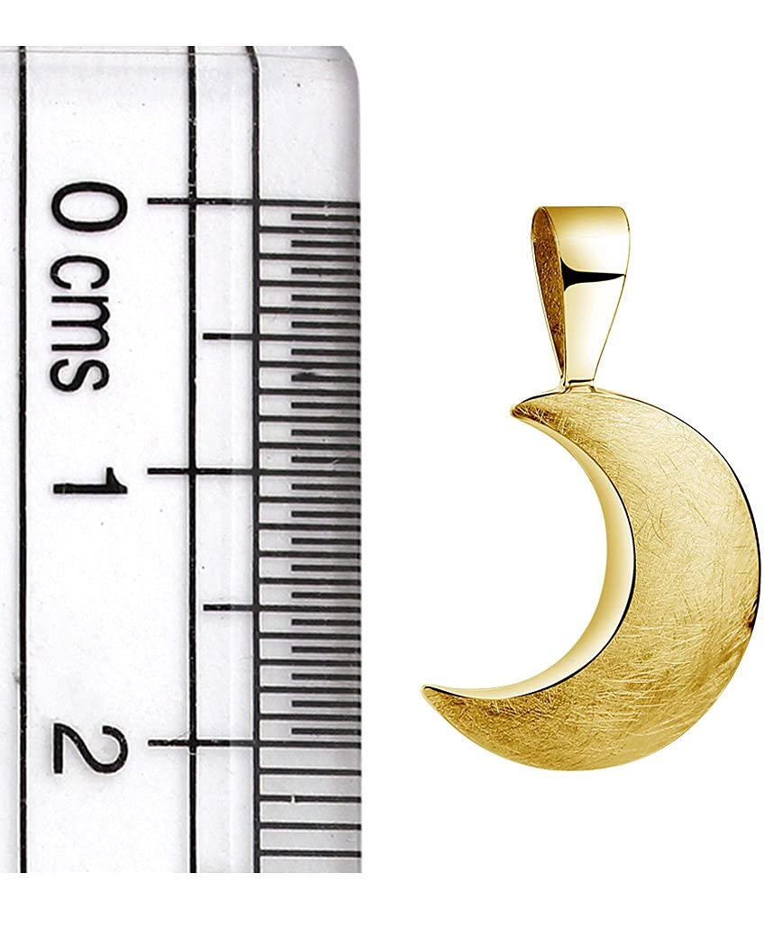 Nenalina ciondolo luna in argento placcato oro per donna con superficie opaca 361306-500