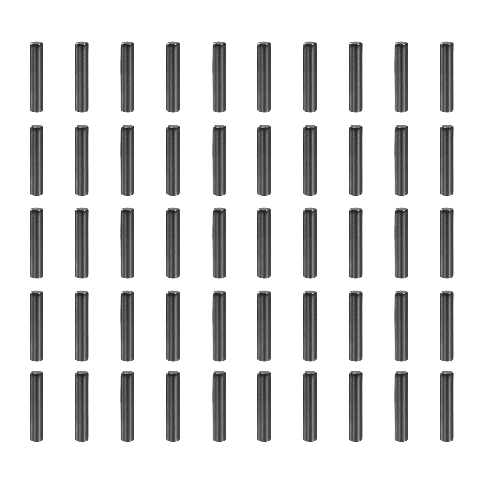 sourcing map 50Pcs 2mm x 10mm Dowel Pins, 304 Stainless Steel Cylindrical Shelf Support Pegs Chamfered End Pin Rod Fasten Elements Metal Shelf Pegs, Black