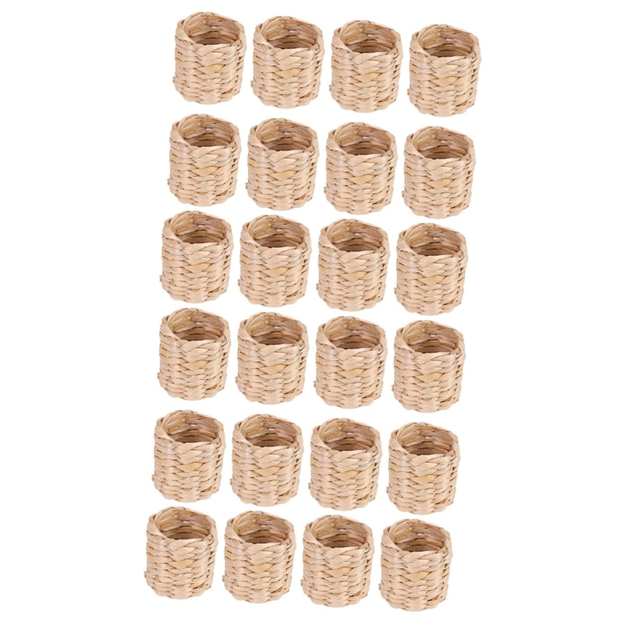 Amosfun Lot De 2 Serviettes en Jute Décoratives Style Pastoral pour Table À Manger 12 Pièces X 2