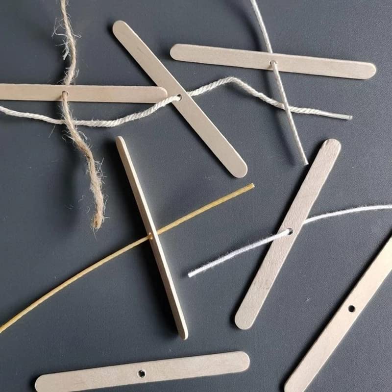 Soporte de mecha de cera de madera 100/50 pcs para velas miniatura 5