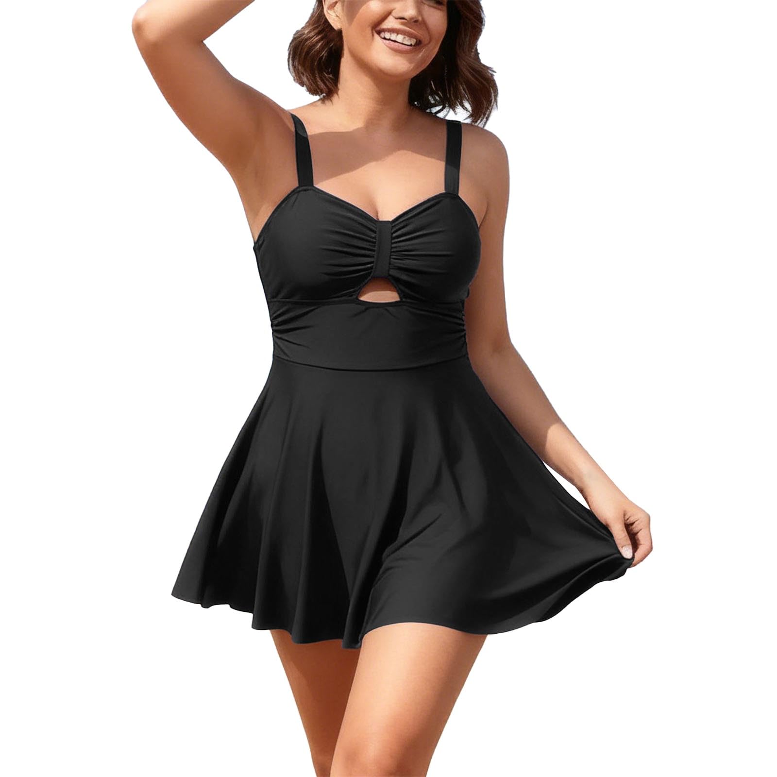 Generico Costume da Bagno Intero Donna Costumi Piscina Push Up a Vita Alta Bikini Un Pezzo Beachwear Swimsuit Spiaggia Estate Costume Pezzo sopra Donna