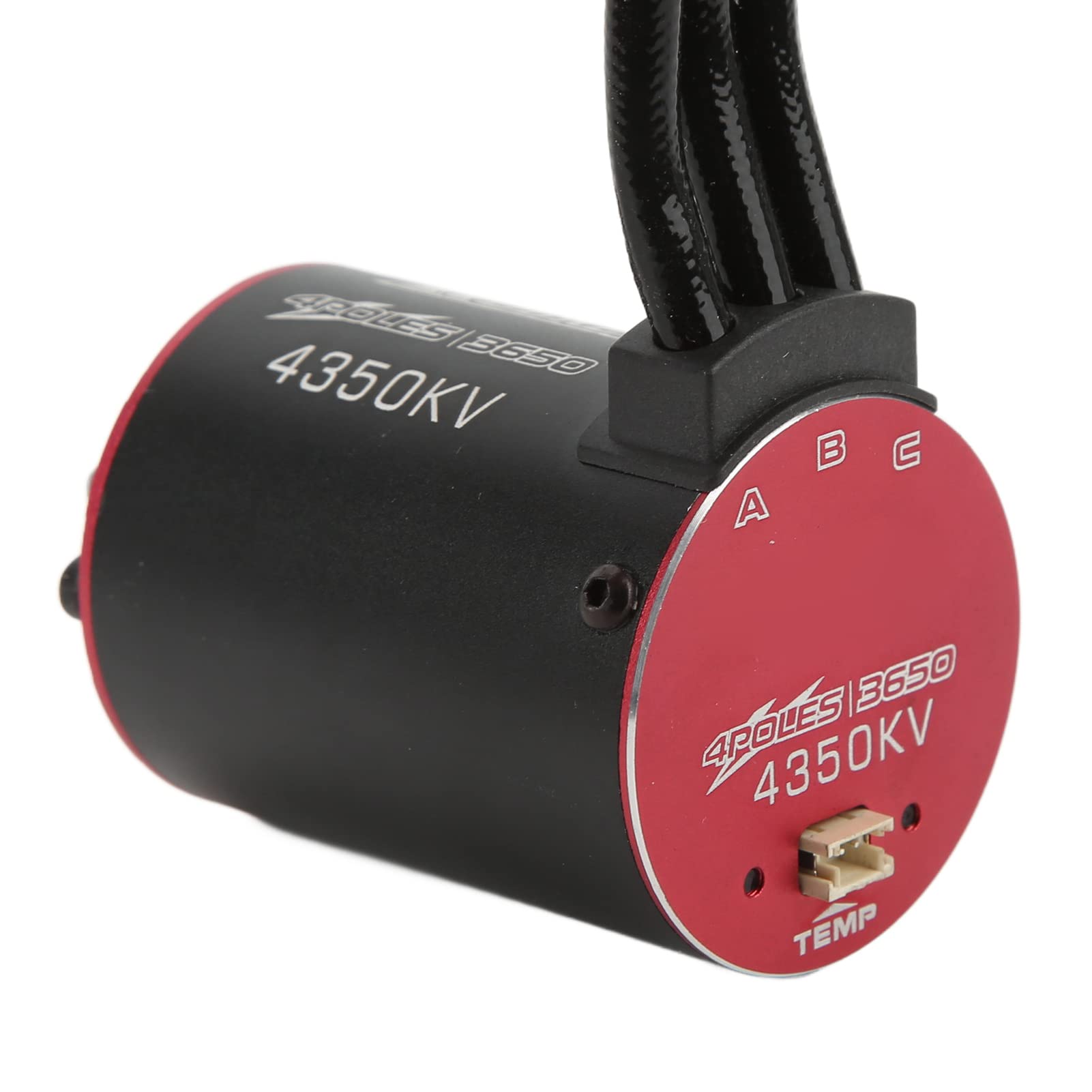 Silnik bezszczotkowy 3650 4350KV, 4-biegunowy silnik naddźwiękowy z portem czujnika temperatury do 1/8 1/10 RC Car